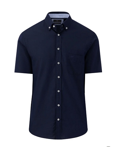 FYNCH HATTON Structured Shirt Navy